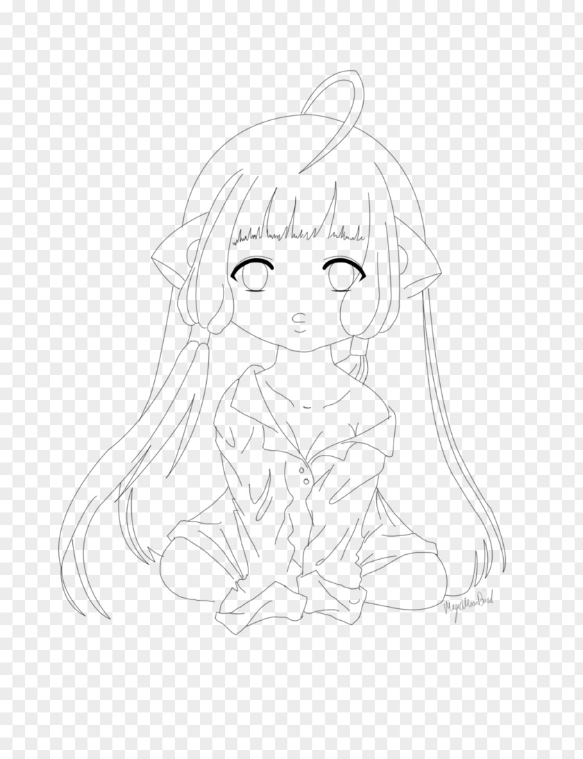 Lineart Chi Line Art Color Drawing Sketch PNG