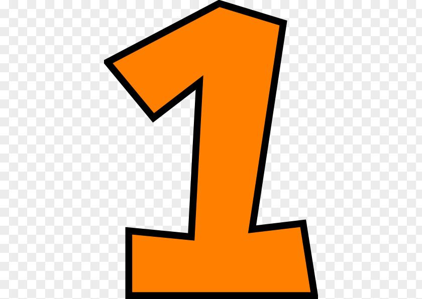Number One (orange) Clip Art PNG