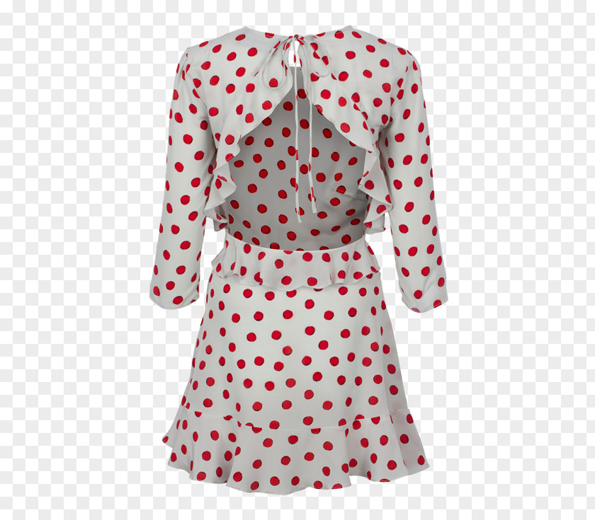 Dress Clothing Sleeve Polka Dot Collar PNG