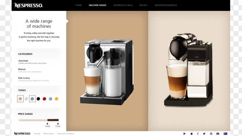 Nespresso Espresso Machines Coffeemaker De'Longhi Lattissima Pro EN 750 PNG