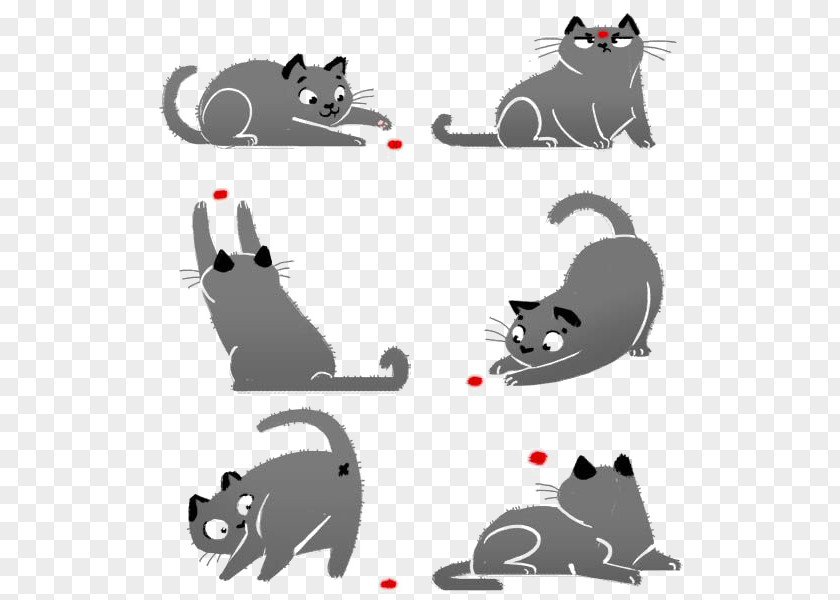 Black Cat Drawing Cartoon Illustration PNG