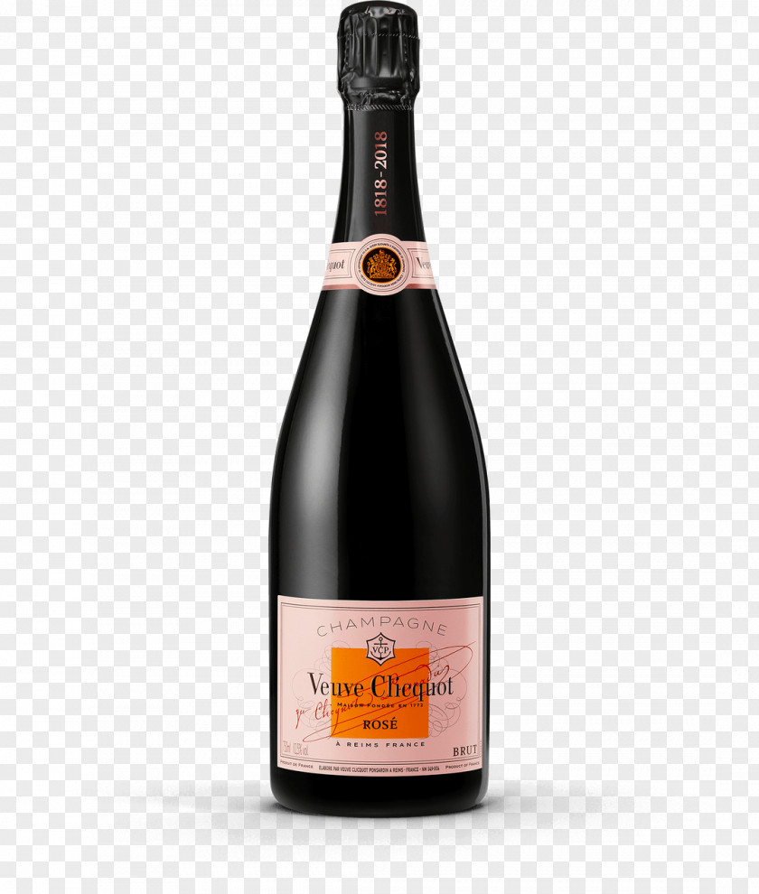 Rose Rosé Champagne Sparkling Wine Veuve Clicquot PNG