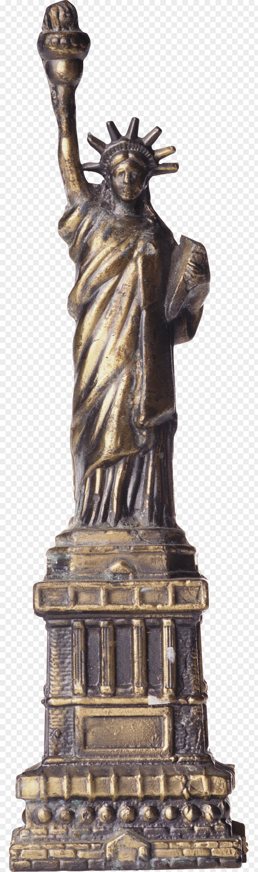 Statue Of Liberty Bronze Sculpture Figurine PNG