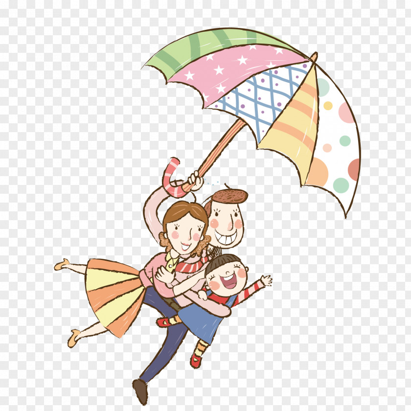 Happy Family Illustration PNG