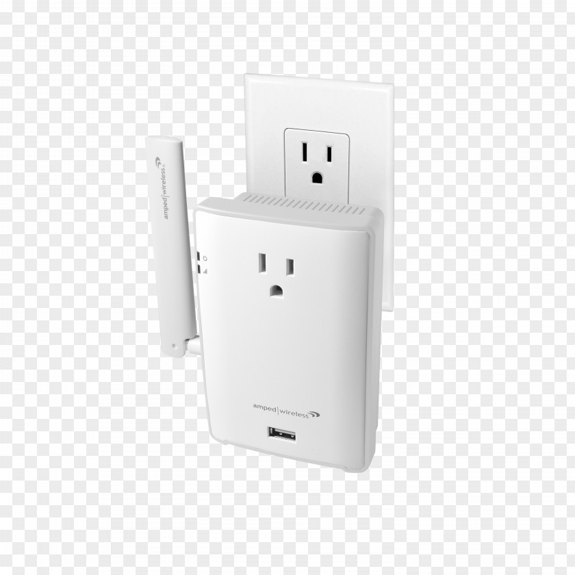 USB Battery Charger Amped Wireless High Power AC1200 Plug-In Wi-Fi Range Extender REC22P Repeater AC Plugs And Sockets PNG