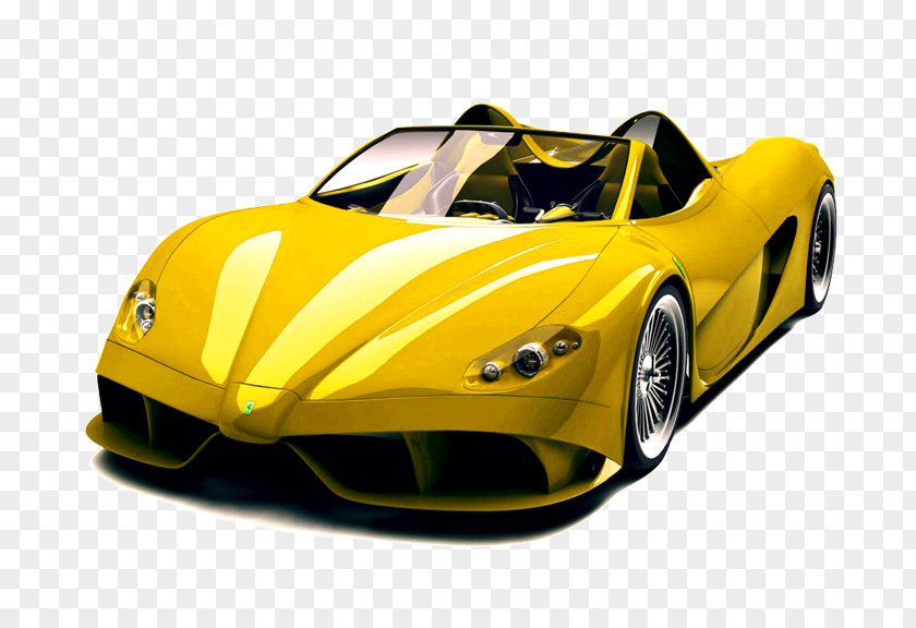 Yellow Sports Car PNG