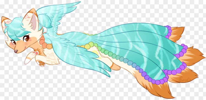 Flying Fox Fairy Turquoise Clip Art PNG