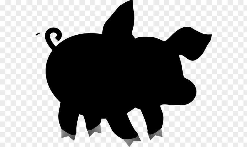 M Mammal Clip Art Dog Cattle Black & White PNG