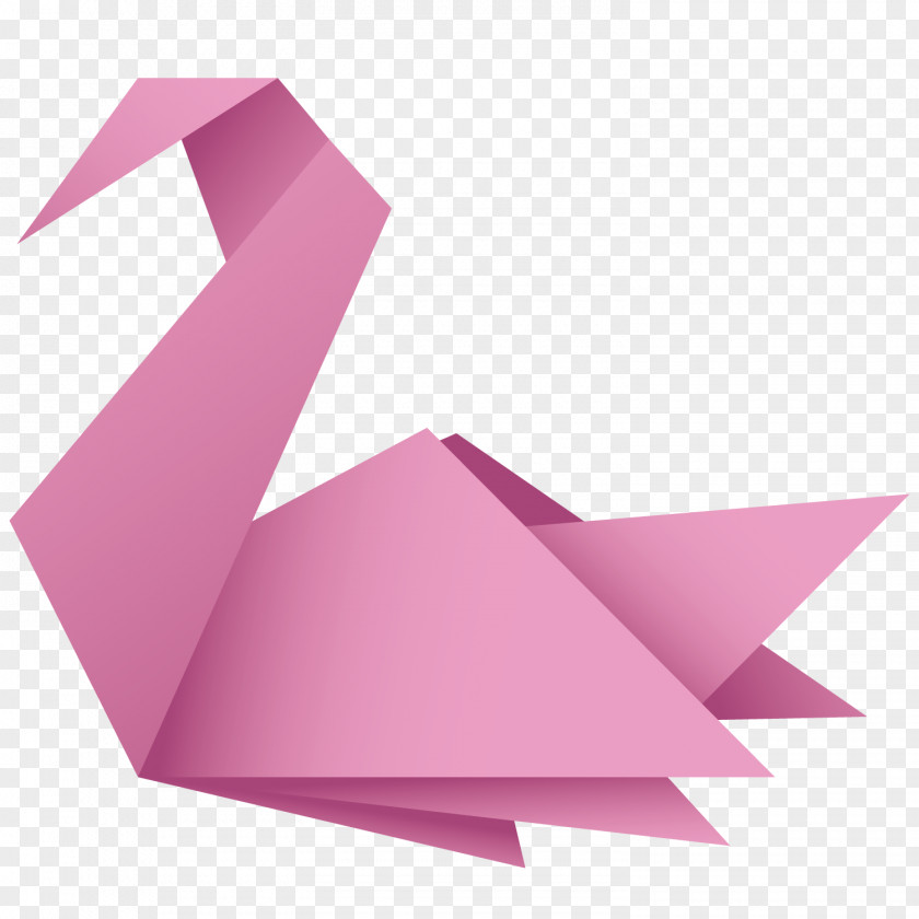 Origami Swan Cygnini Paper PNG