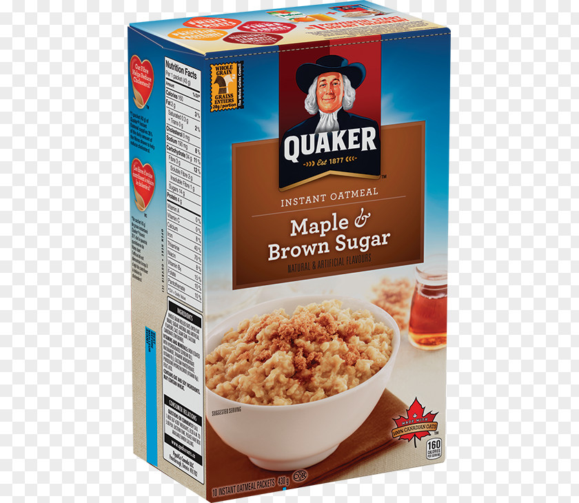 Breakfast Quaker Instant Oatmeal Cereal Oats Company PNG