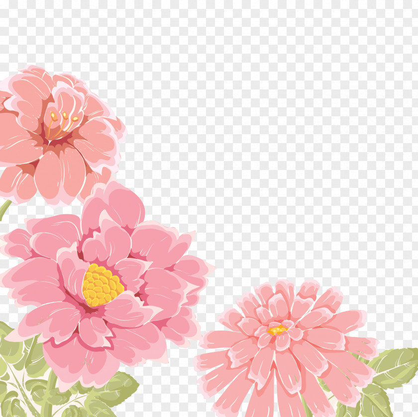 Design Wedding Invitation Floral Pink Flowers PNG