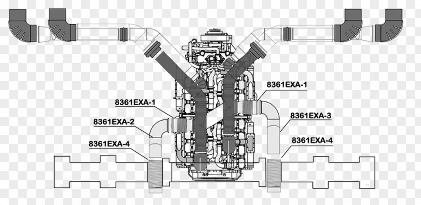 Exhaust Pipe Helicopter Rotor Car Product Design Optical Instrument PNG