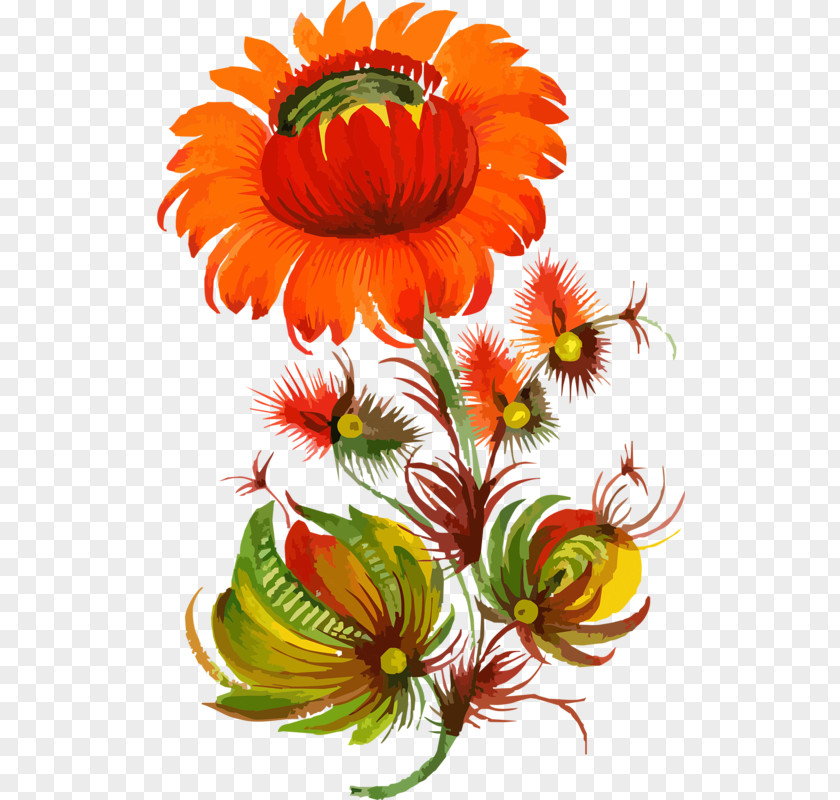Painting Petrykivka Floral Design Folk Art PNG