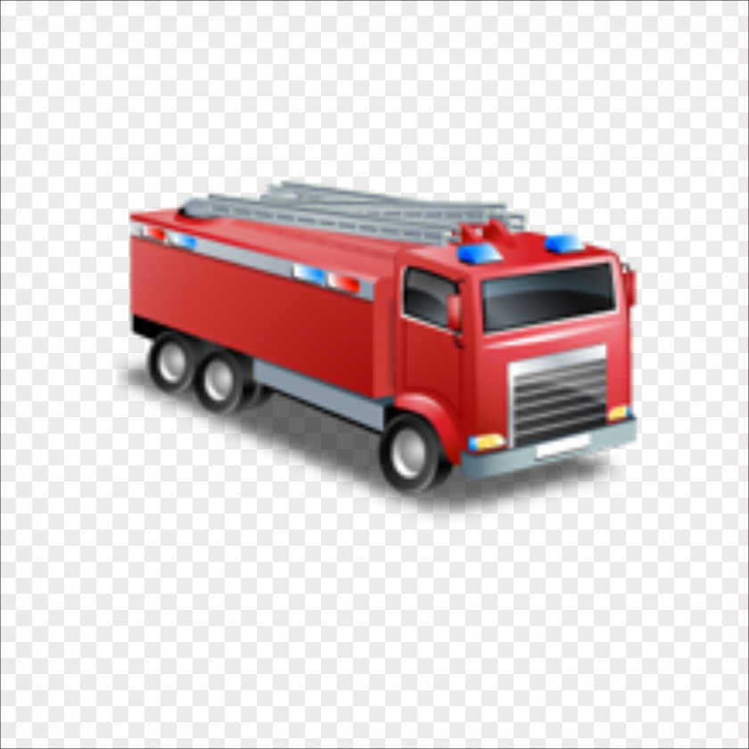 Fire Firefighting Car Engine Icon PNG
