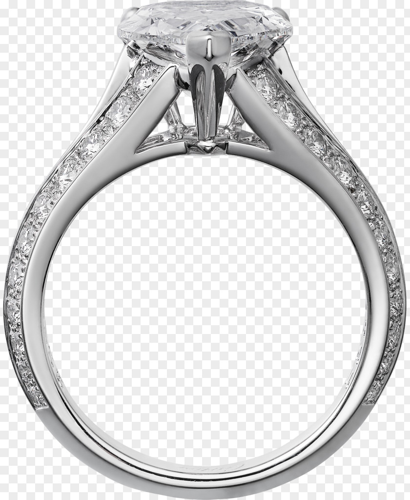 Platinum Ring Diamond Jewellery Brilliant Carat PNG