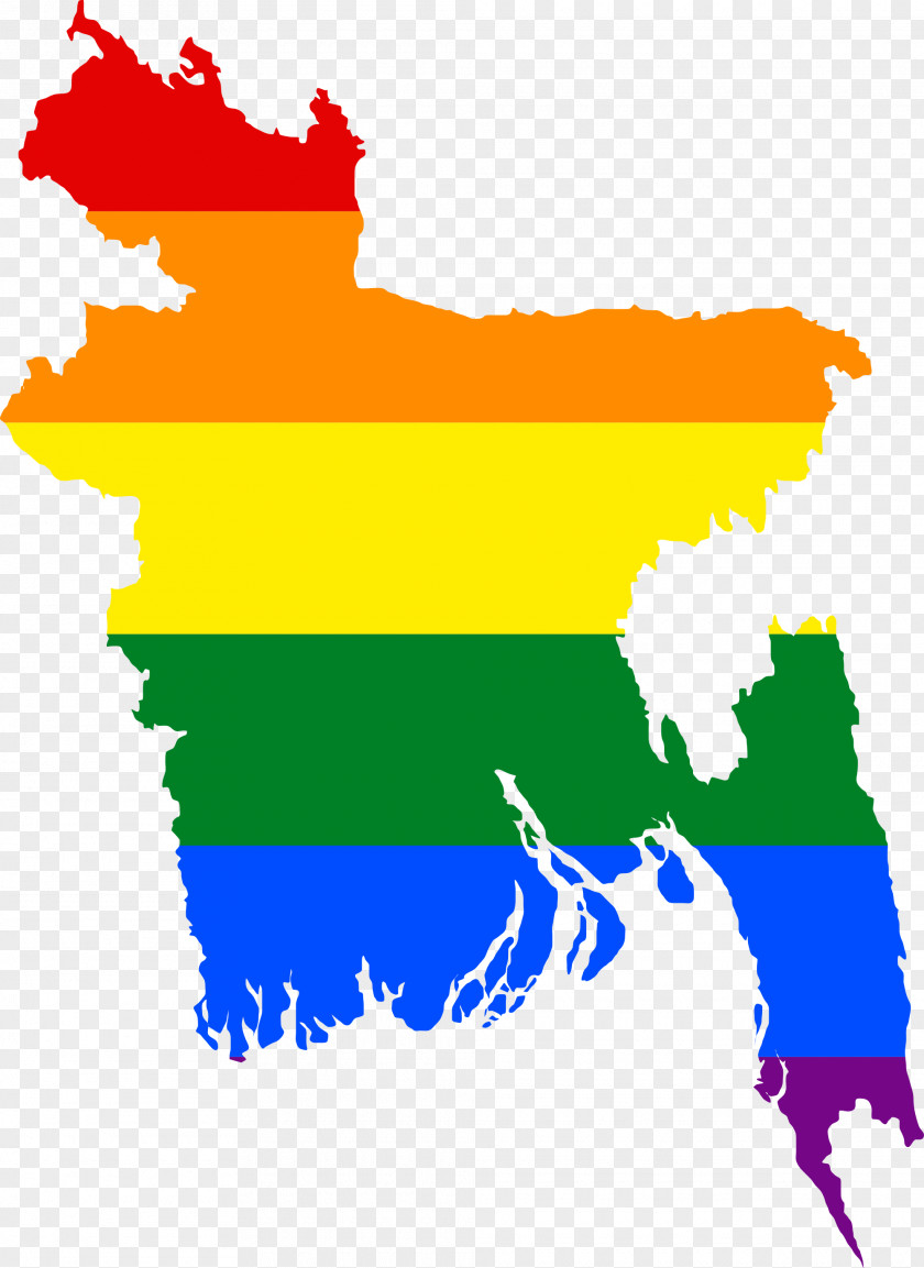 Lgbt Flag Of Bangladesh Map PNG