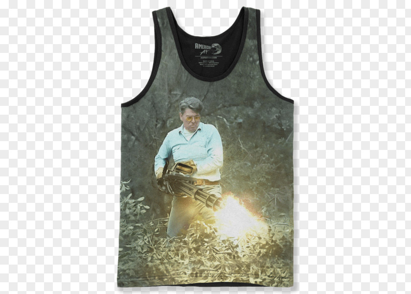 T-shirt President Of The United States Chain Gun PNG