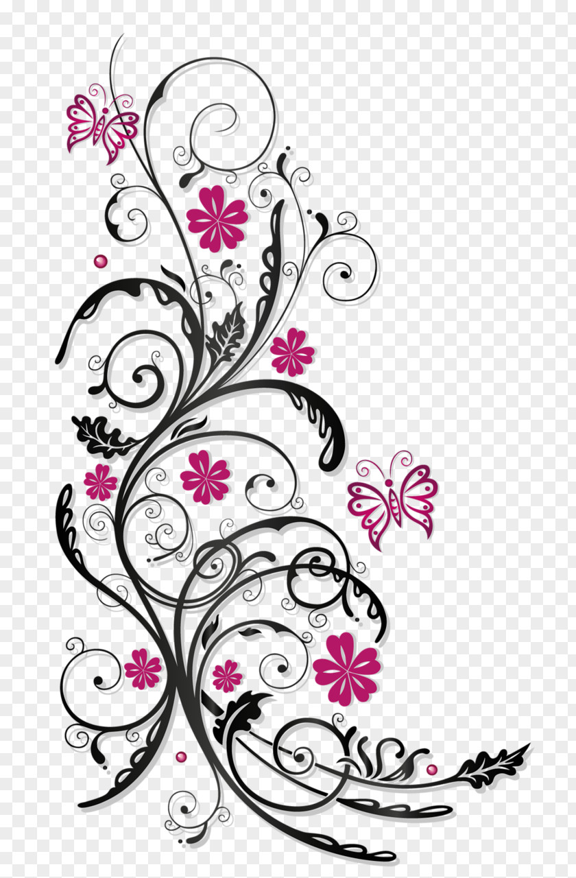 Flower Ornaments Tendril Pink Stock Photography PNG