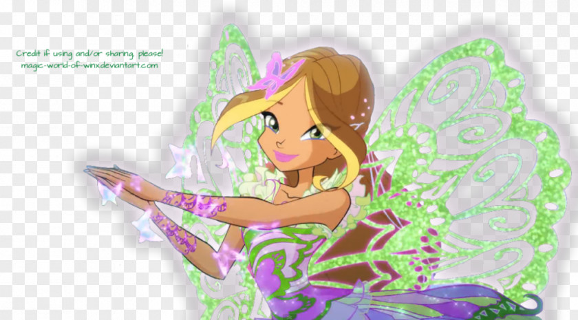 Magic Glow Flora Bloom Fairy Butterflix Drawing PNG