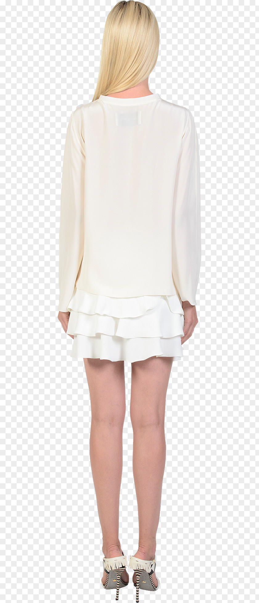 Loose Sequins Sleeve Shoulder Blouse Dress Outerwear PNG