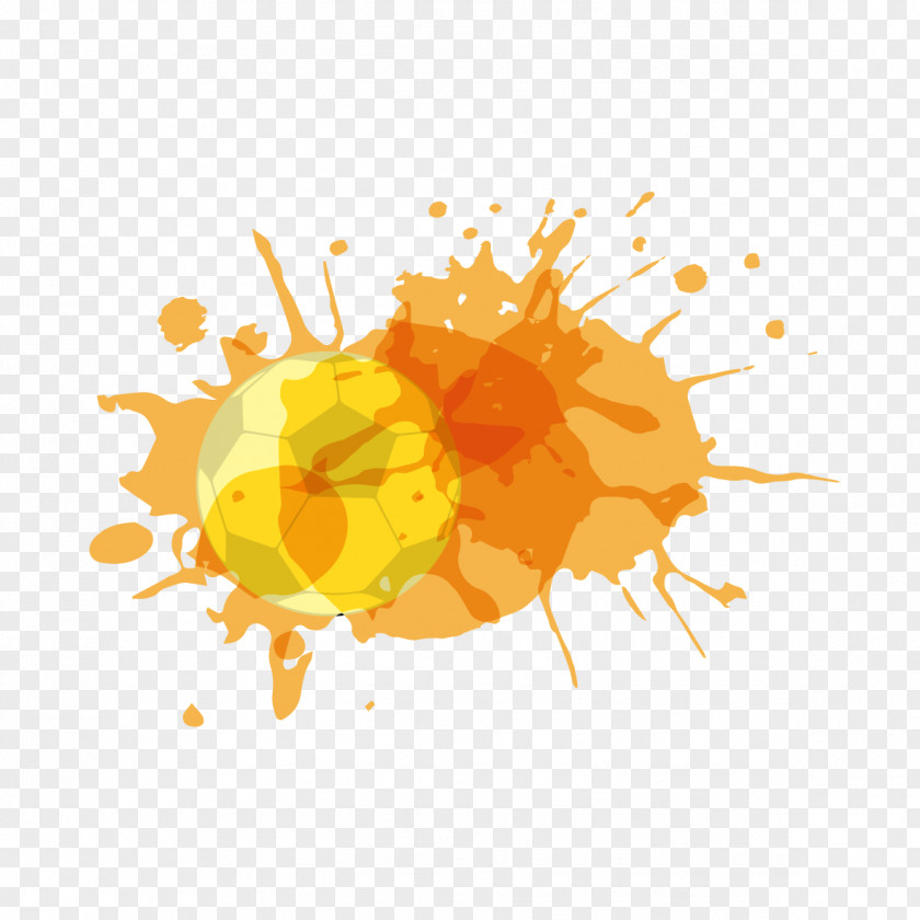 Vector Watercolor And Football Painting PNG