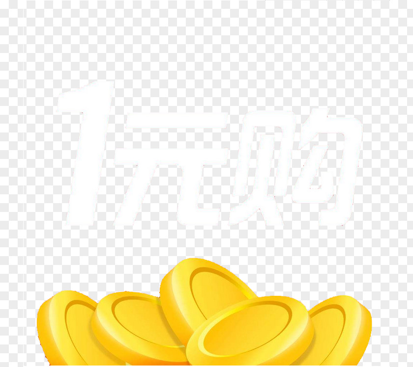 Gold Coins Yuan Purchase Yellow Pattern PNG