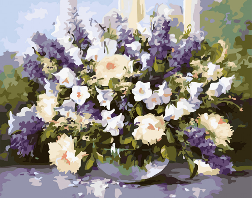 Lavender Paint By Number Canvas Oil Painting PNG