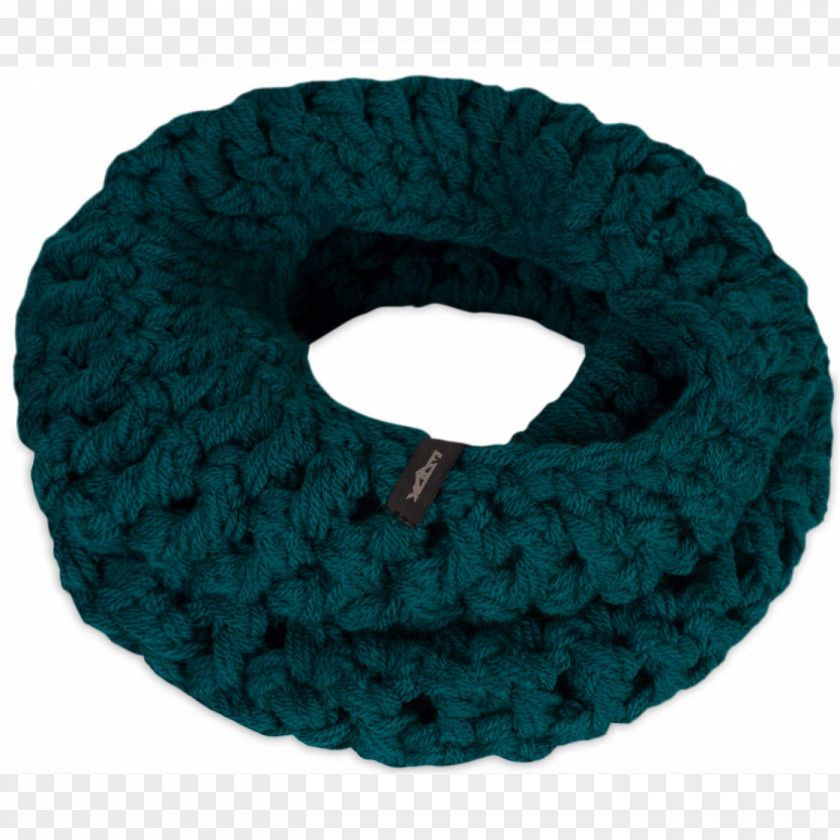 Neckerchief Scarf Wool Crochet Turquoise PNG