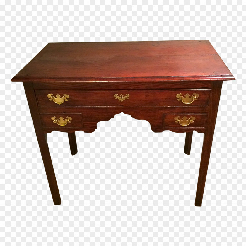 Table Lowboy Drawer Desk 18th Century PNG