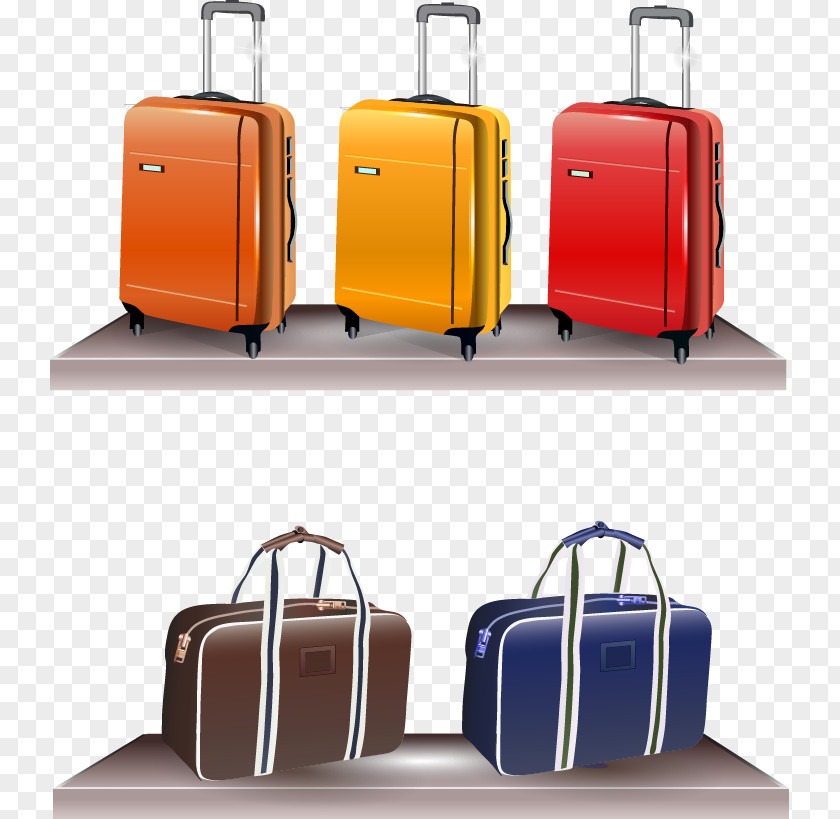 Vector Suitcase Hand Luggage Euclidean PNG