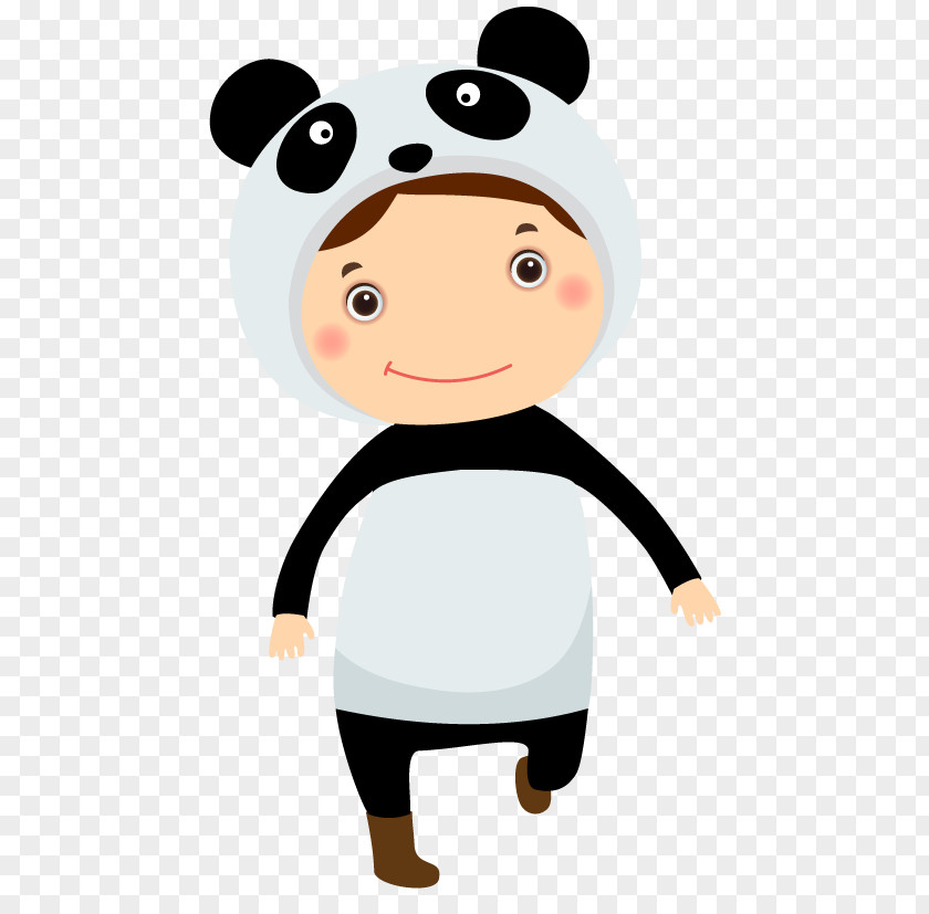 Wearing Panda Dress Child Childrens Clothing PNG
