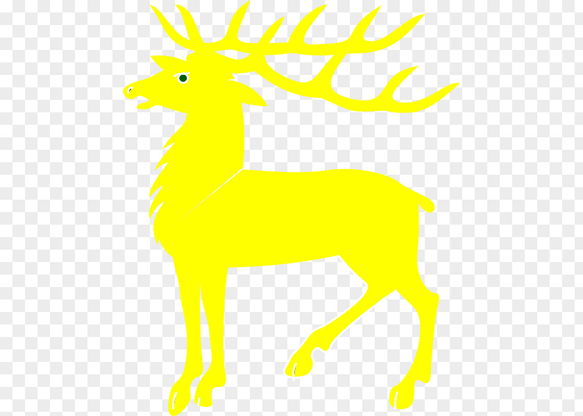 Yellow Reindeer Cliparts Deer White Antler Clip Art PNG