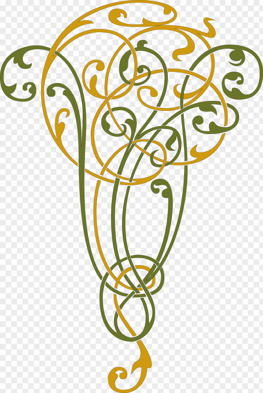 Calligraphy Vignette Curlicue Panel PNG