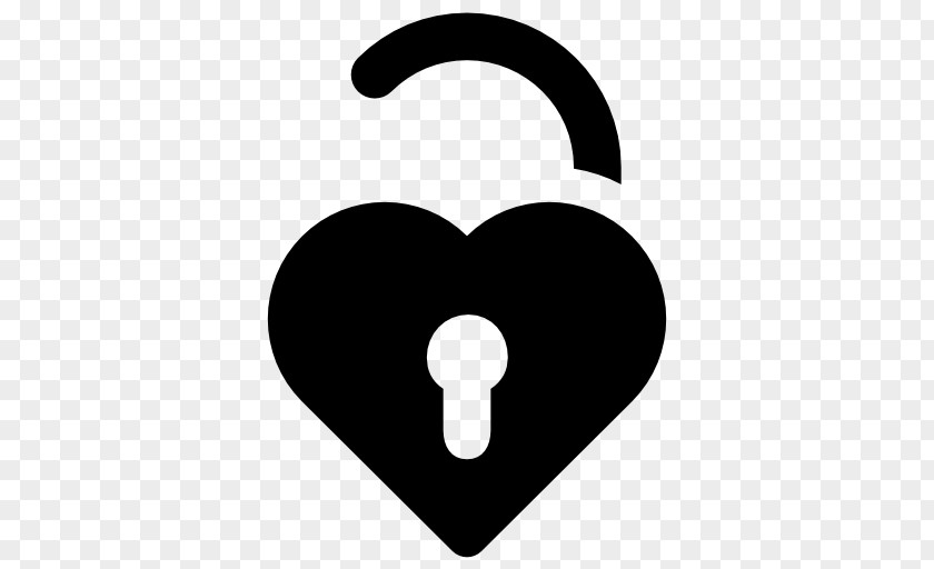 Lock Heart Symbol Clip Art PNG