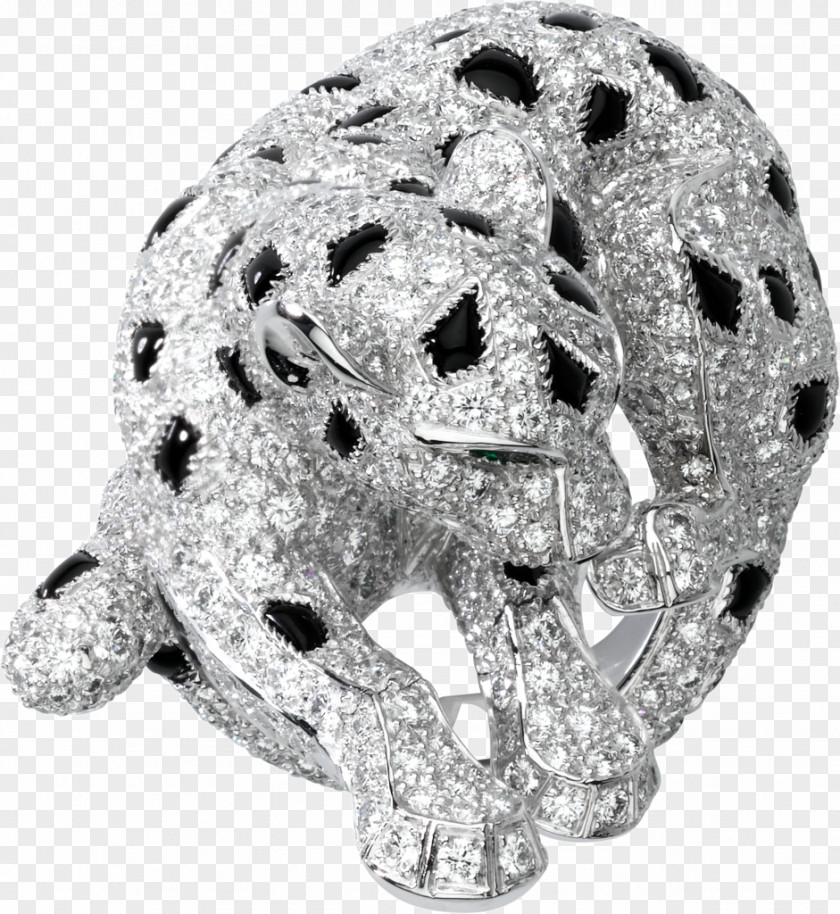 Ring Cartier Emerald Onyx Diamond PNG
