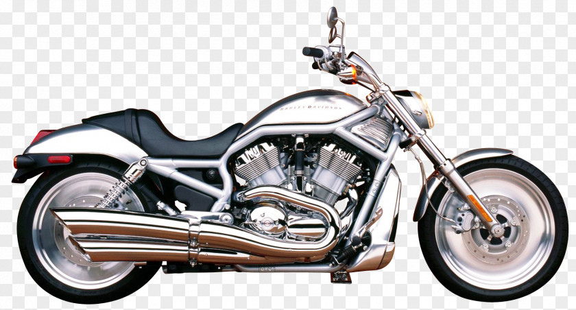 Silver Harley Davidson Motorcycle Bike Harley-Davidson VRSC Car Softail PNG