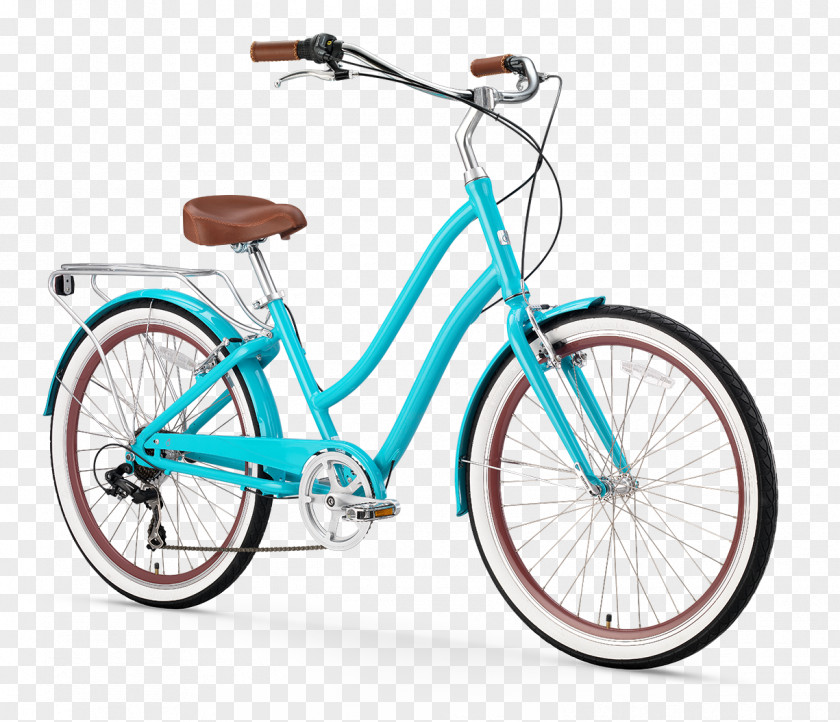 Bicycle Cruiser Hybrid Sixthreezero Everyjourney Women's Bike Step-through Frame PNG