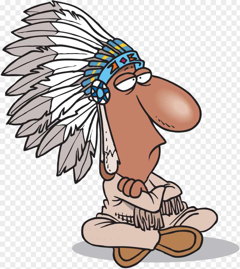 Cartoon Indigenous Peoples Of The Americas Animation Tribal Chief Clip Art PNG