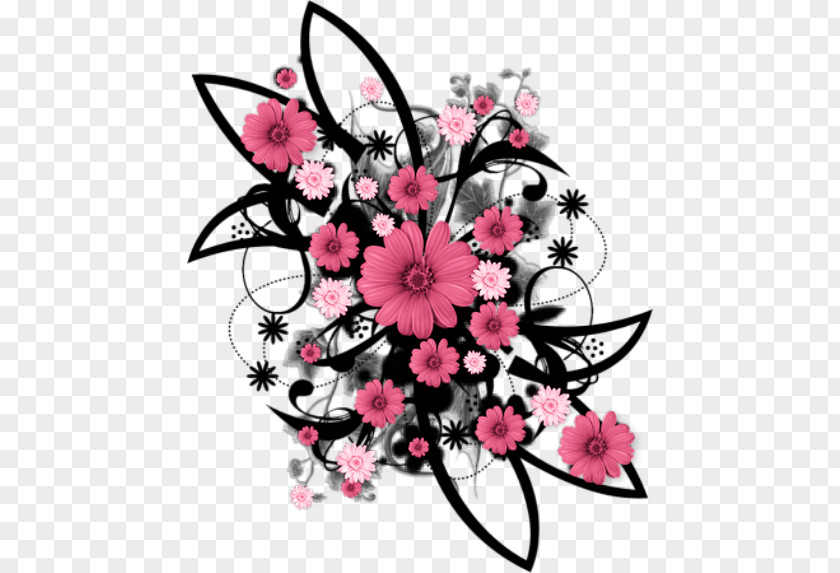 Floral Degital Layer Design Clip Art Decoupage Image PNG