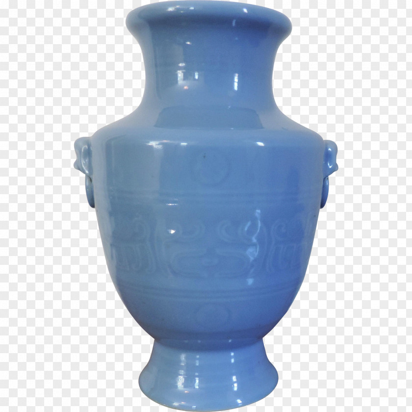 Vase Ceramic Cobalt Blue Pottery PNG