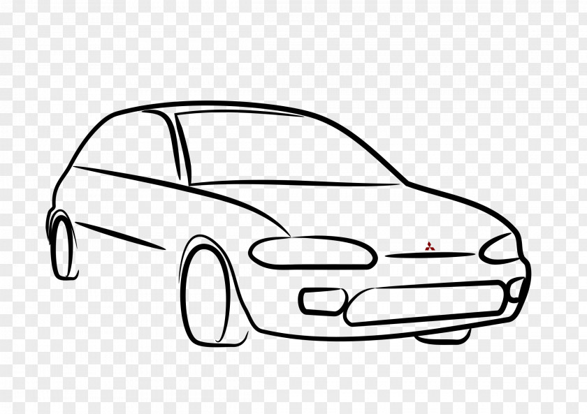 Car Mitsubishi Colt Drawing PNG