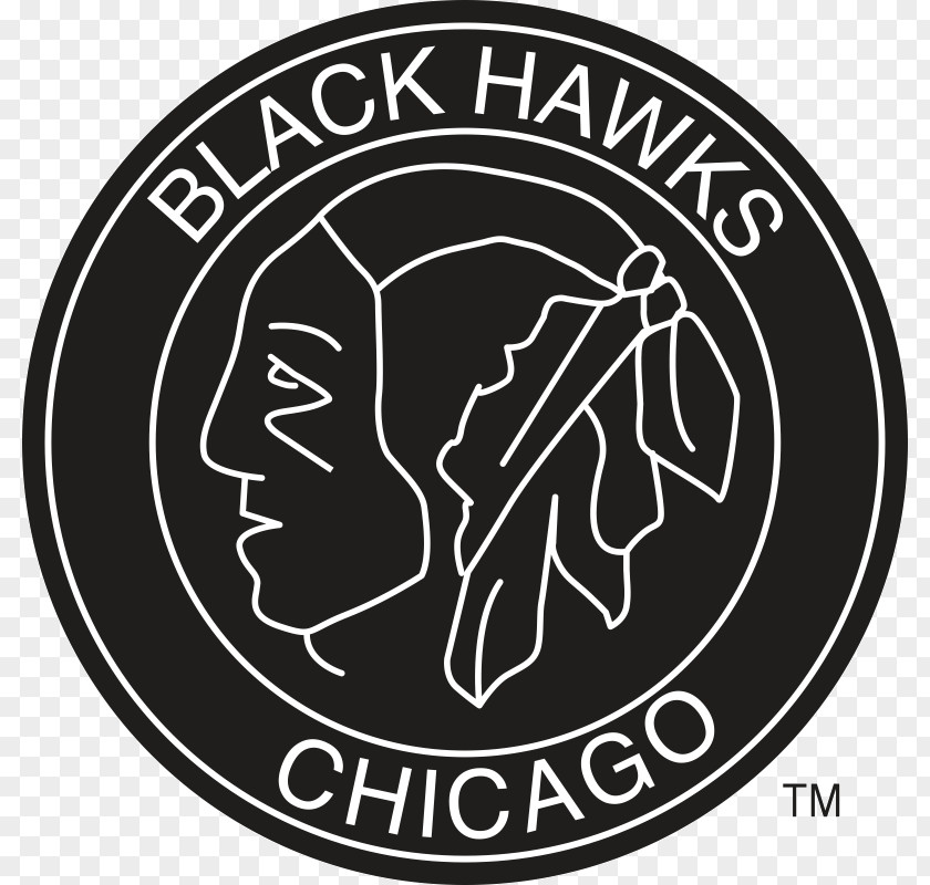 Chicago Bears Logo Pánské Tričko Mitchell & Ness Black And White Nhl Blackhawks Emblem Brand PNG