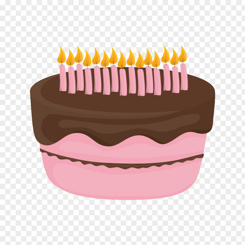 Chocolate Cake Birthday Dessert PNG
