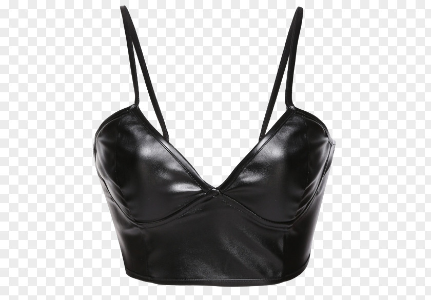 Leather T-shirt Bra Crop Top Tube PNG