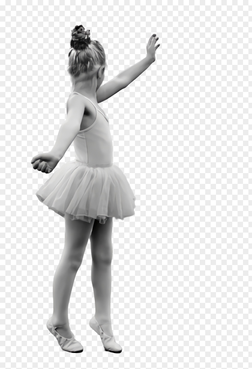 M Tutu Ballet Shoulder Black & White PNG