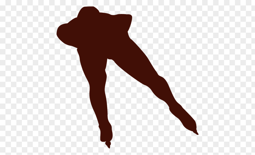 Silhouette Ice Skating Winter Sport Speed PNG