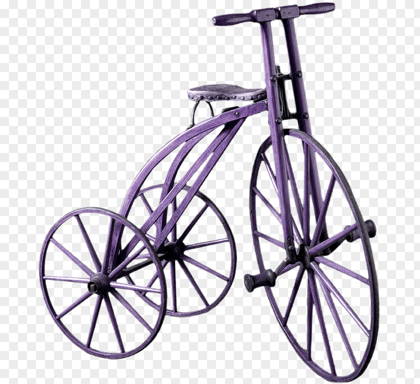 Vintage Bicycle Tricycle European Perspective Frame Saddle Racing PNG