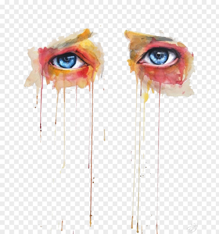 Watercolor Is Afraid Of Eyes Visual Arts Painting Eye PNG
