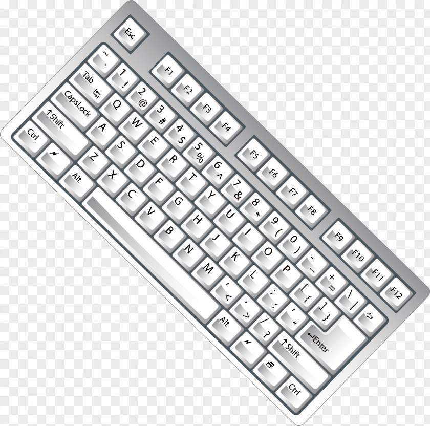 White Keyboard Computer Parts Vector Numeric Keypad PNG