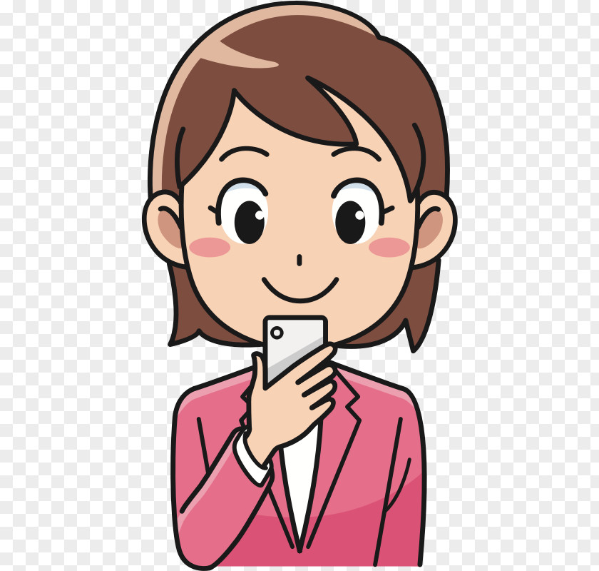 WOMan Phone Computer Mouse Clip Art PNG